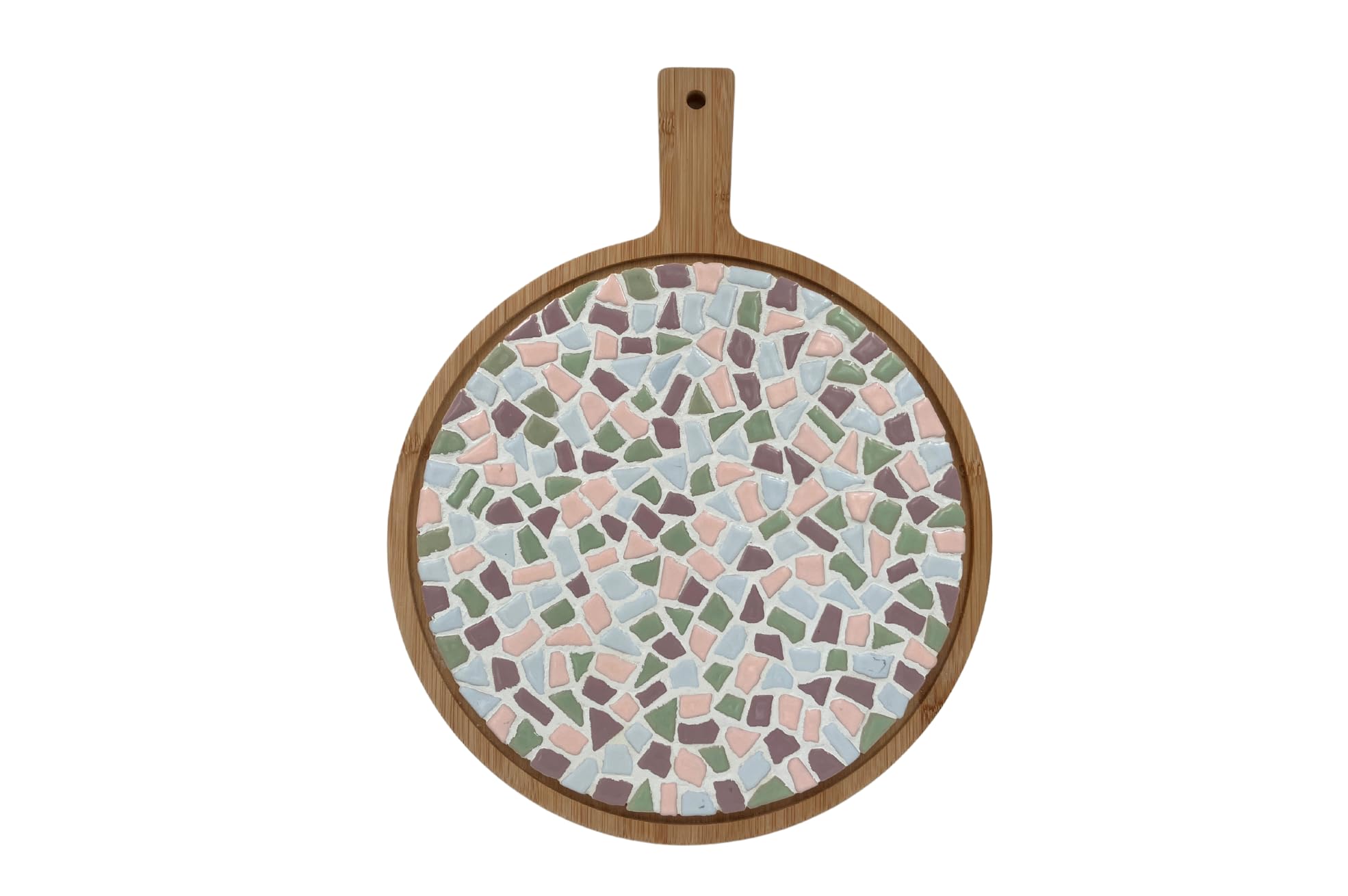 Little Creations DIY Kit Mosaic Round Serving Board Pastel Mix