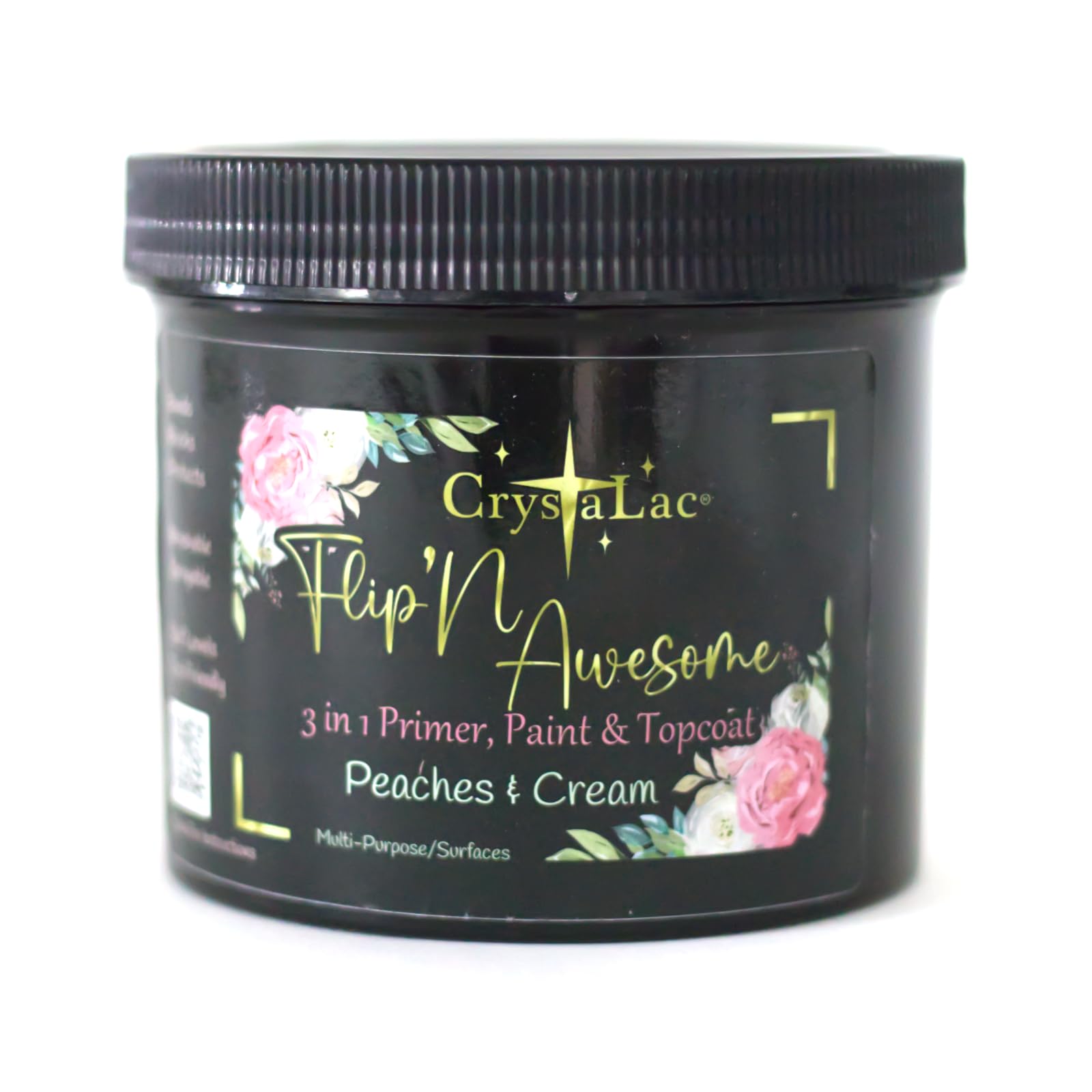 CrystaLacFlipN'Awesome 3in1 Paint, Primer, Top Coat (Peaches & Cream, 32oz Quart)
