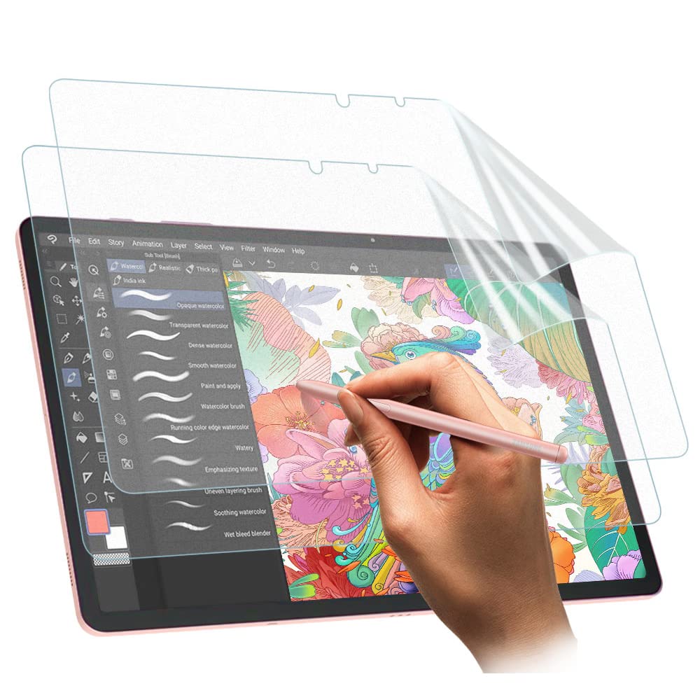 TiMOVO Like Paper Screen Protector Compatible with Galaxy Tab S7, [2 Pack] Anti-Scratch/Anti-Fingerprint/Anti-Glare/Writing Smooth PET Screen Protector Film Fit Samsung Galaxy Tab S7 - Matte