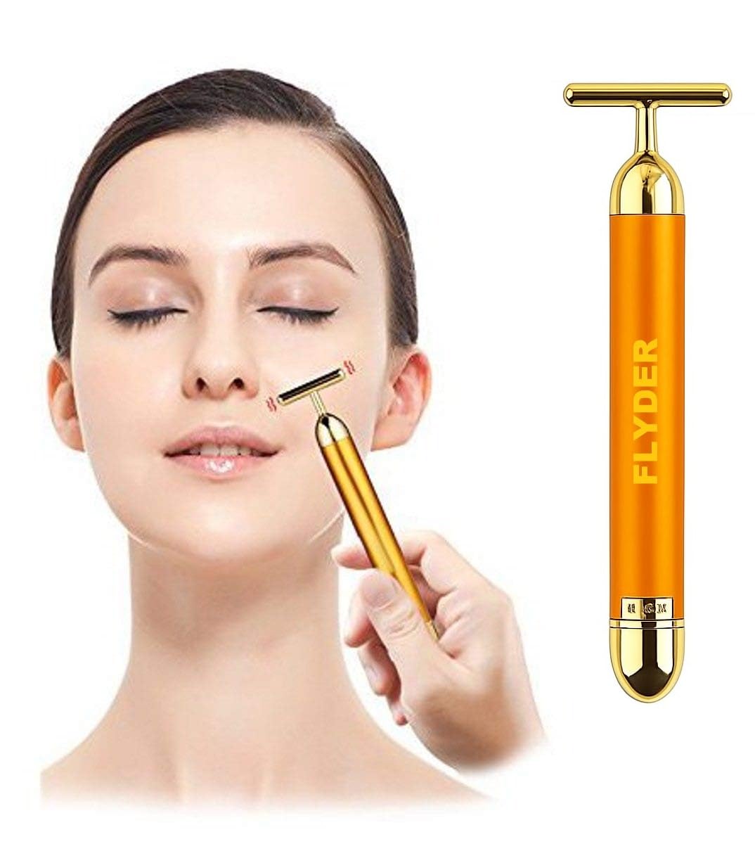 24k Gold Energy Beauty Bar Electric Vibration Facial Massage