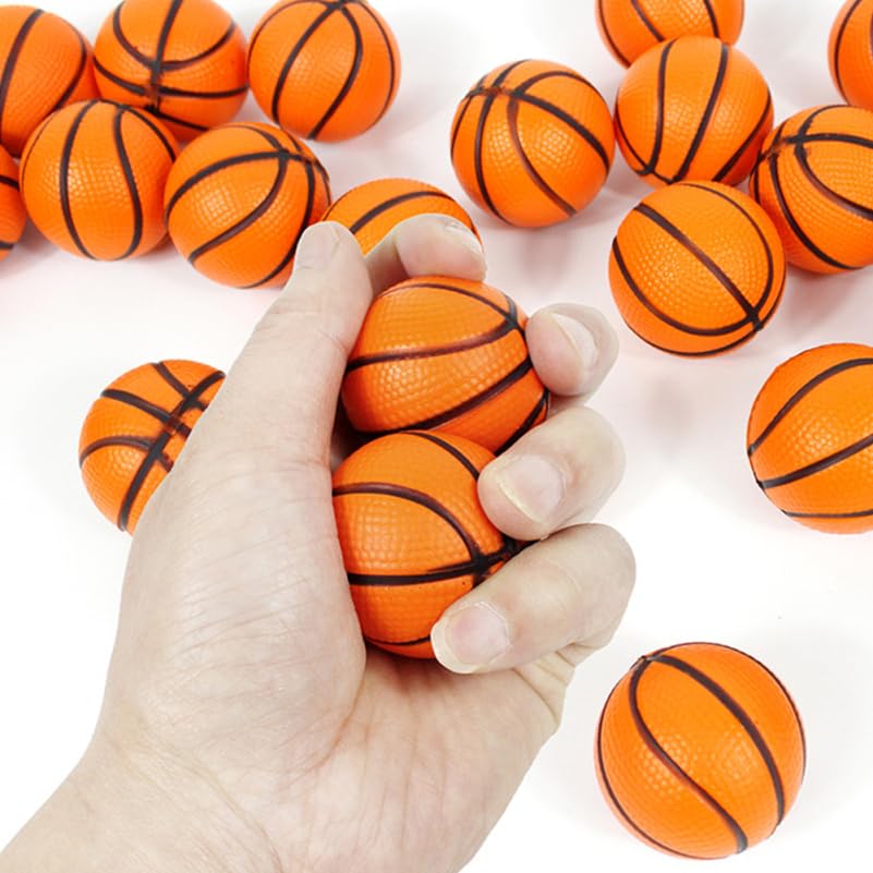 Toddmomy 24Pcs Mini Basketball Stress Balls Small Soft Basketball Balls for Kids, School, Classroom, Party Favors ( 3X3CM )