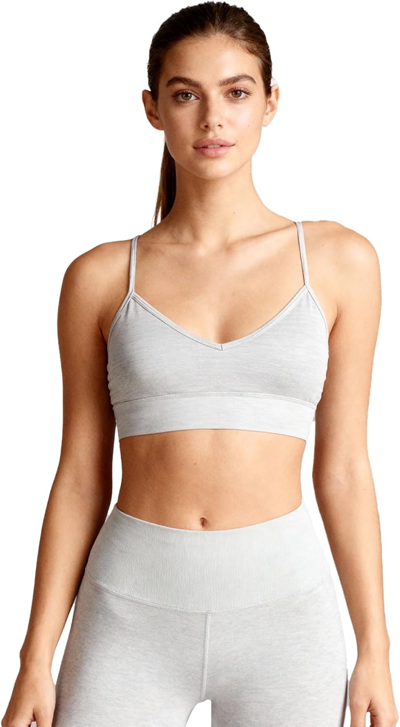 Women’s Merino Wool Bralette with Removable Pads, Wireless Comfort Bra for Yoga Outdoor Activities