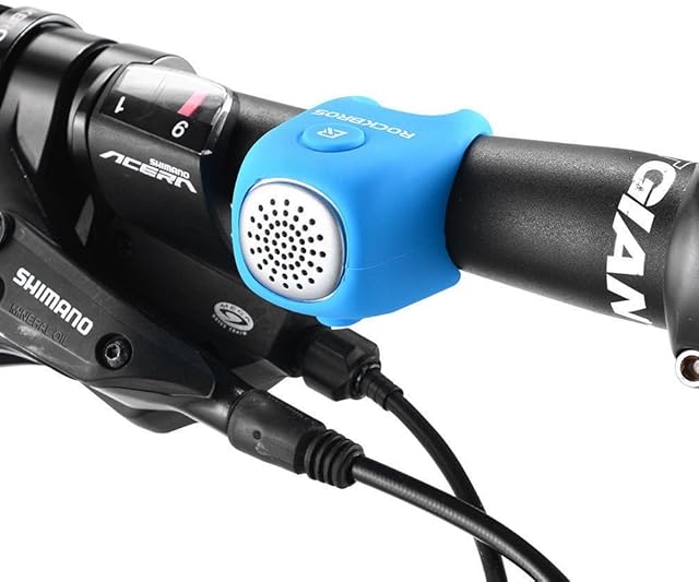 ROCKBROS Electronic Bicycle Horn Cycling Electric Bells Mini E-Bell Rainproof MTB Bicycle Lightweight 75 DB Bike Handlebar Bell Adult