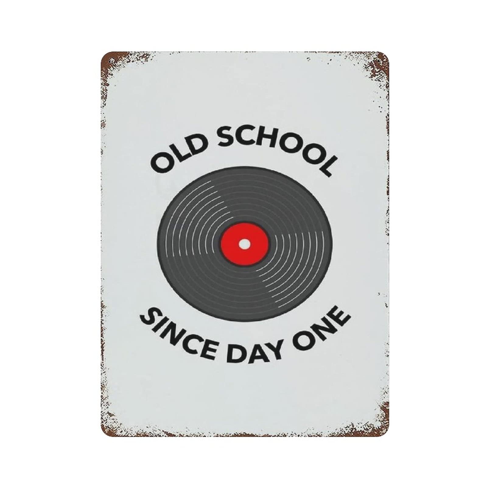 Metal Tin Sign Old School since Day One Vintage Tin Poster Metal Sign Wall Decoration Country Kitchen Home Garage Decor 16"x12"