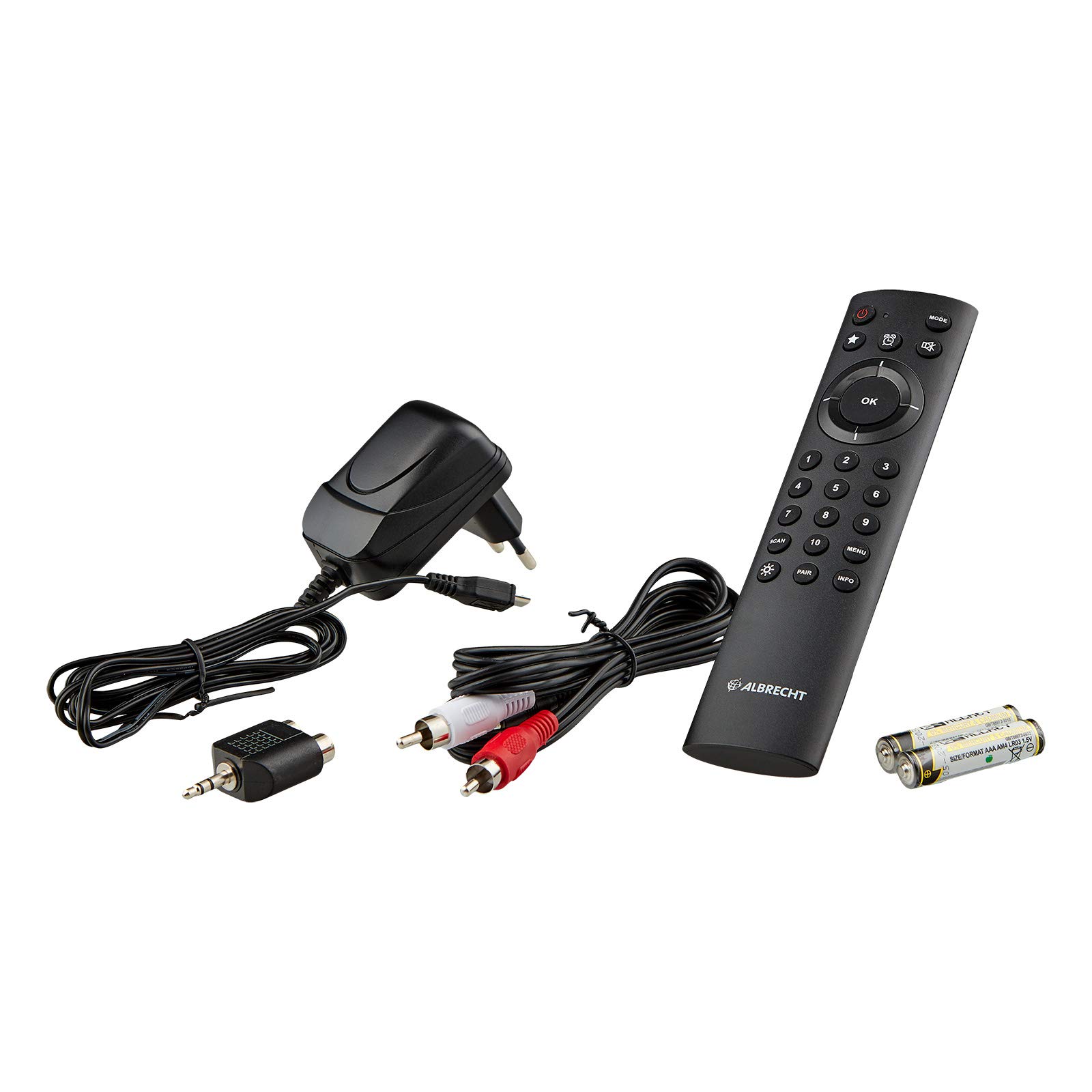 Albrecht DR 50 B, DAB+/UKW Digitalradio-Tuner und Bluetooth Empfänger, mit Farbdisplay und Touchscreen, Farbe: schwarz