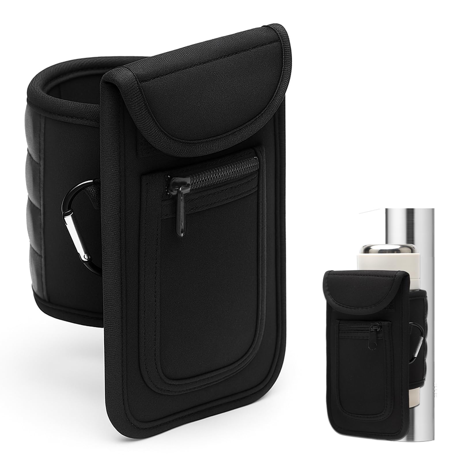 APOMOONS Bolsa magnética de Gimnasio para Botella de Deporte, Bolsa magnética para Botella de Agua, Bolsa magnética con Compartimentos para teléfono móvil, Accesorios de Gimnasio