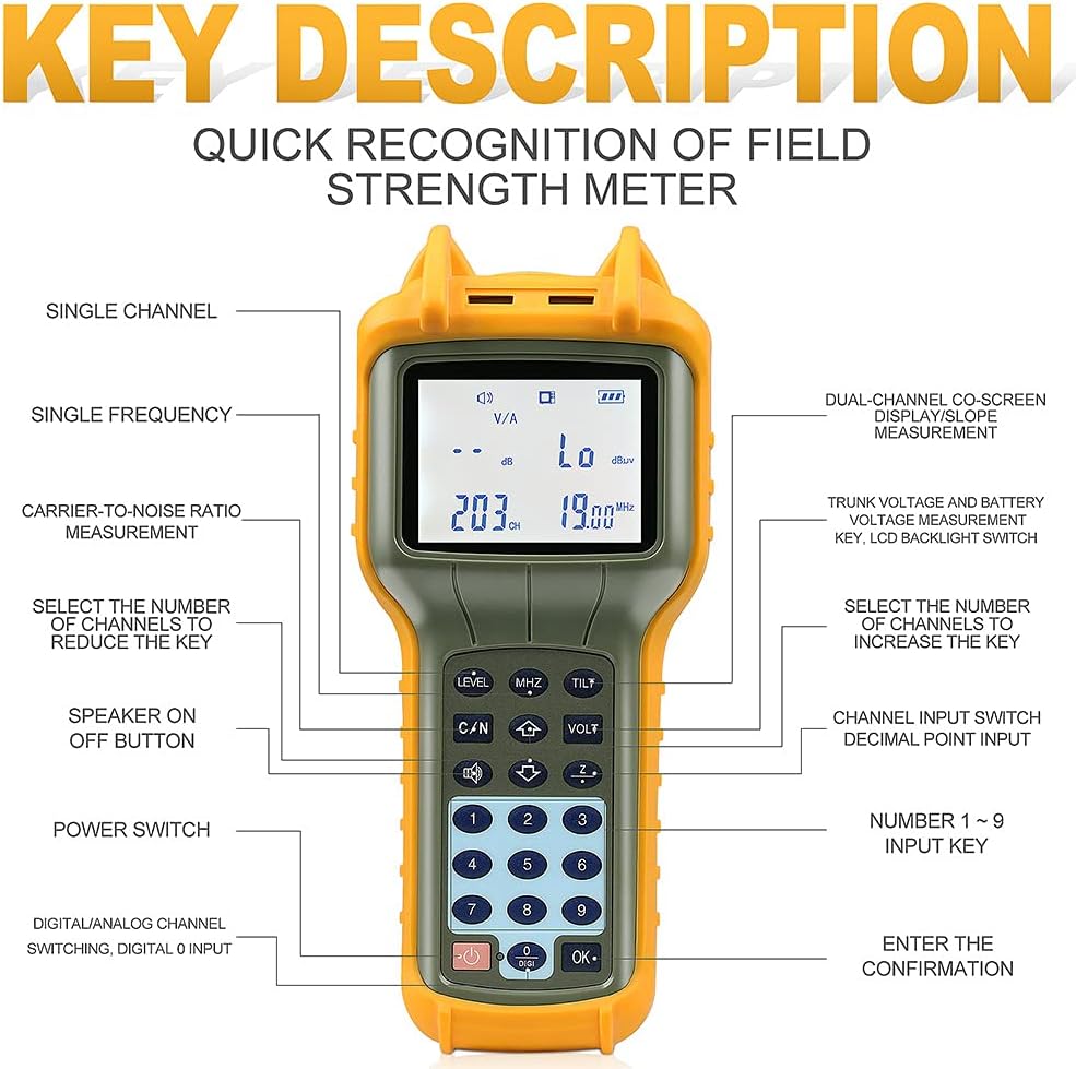 Black Friday - 60% OFF CATV Tester Cable TV Handle Signal Level Meter S110 DB Best Tester Suitable for The Television and Cable Television Engineering Installation and Detection 🔥 Flash Sale CATV Tester Cable TV Handle Signal Level Meter S110 DB Best Tester Suitable for The Television and Cable Television Engineering Installation and Detection