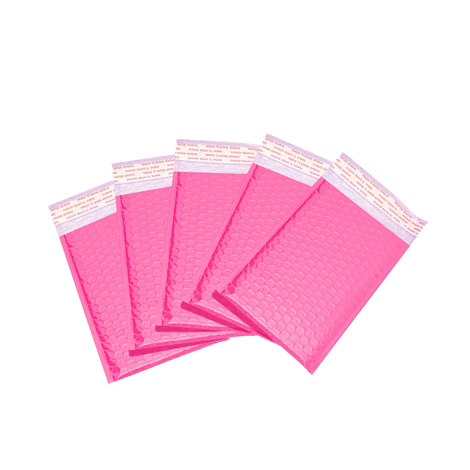 50Pcs Padded Bubble Envelopes Packapro, 120*210mm Bubble Mailers Bags for Shipping/Packing/mailing, Hot Pink Package Bags for Small Business Packing Gift