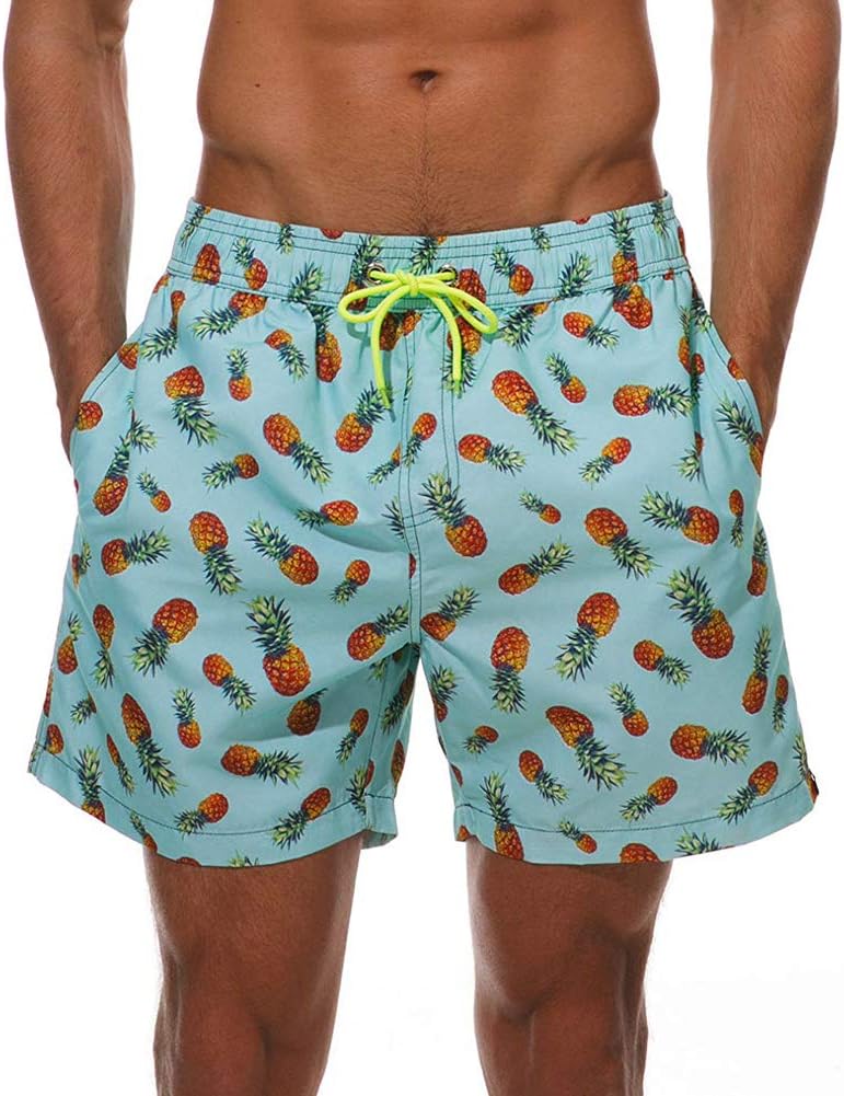 HLVEXH Costume da Bagno da Uomo ad Asciugatura Rapida con Fodera e Tasche in Rete HLVEXH Costume da Bagno da Uomo ad Asciugatura Rapida con Fodera e Tasche in Rete