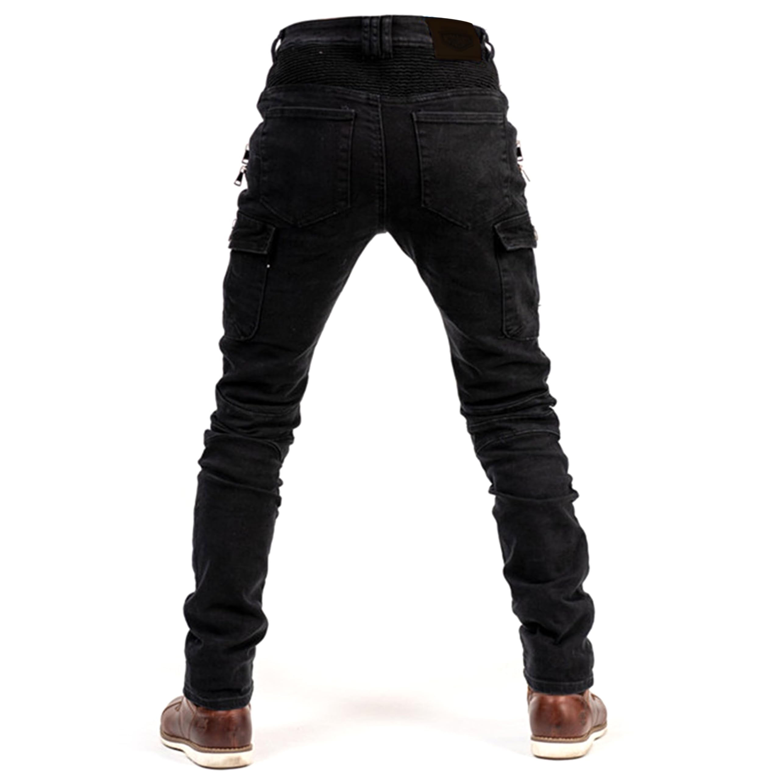 Pantalon Moto Hombre con Protecciones, Pantalon Vaquero Moto, Segunda Generación de Equipos de Protección Mejorados, Marcado CE (EN1621-1:2037)