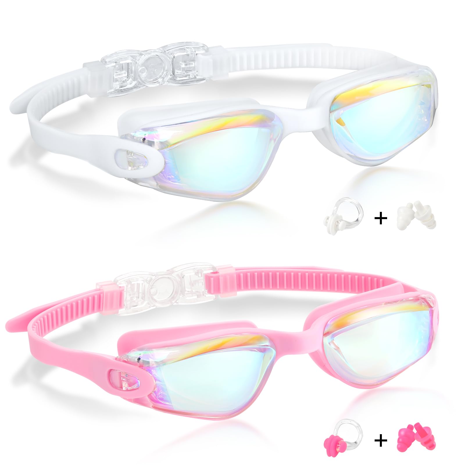 Aegend Swim Goggles for Kids 3-14 Anti-Fog Anti-Leak Goggles for Swimming