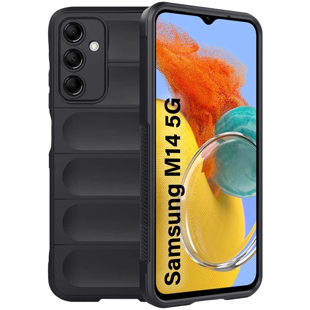 TheGiftKart Liquid Silicon Back Cover Case for Samsung Galaxy M14 5G | Military Grade Protection with Shockproof 10X Bumpers | Micro-Fibre Cloth On Inner Side | Anti-Slip Grip Built-in (Matte Black) (B0C6V58QFW) Amazon Price History, Amazon Price Tracker