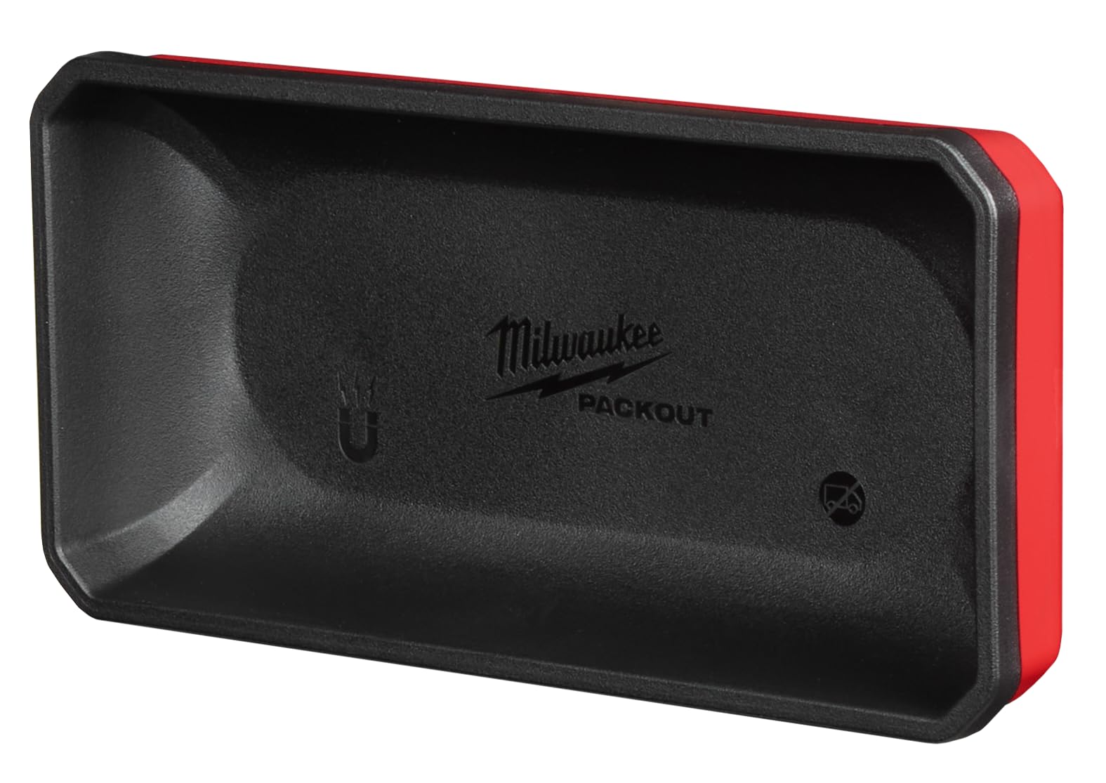 Milwaukee Packout Rectangular Magnetic Container Tool Organizer Box - 48-22-8071, Red