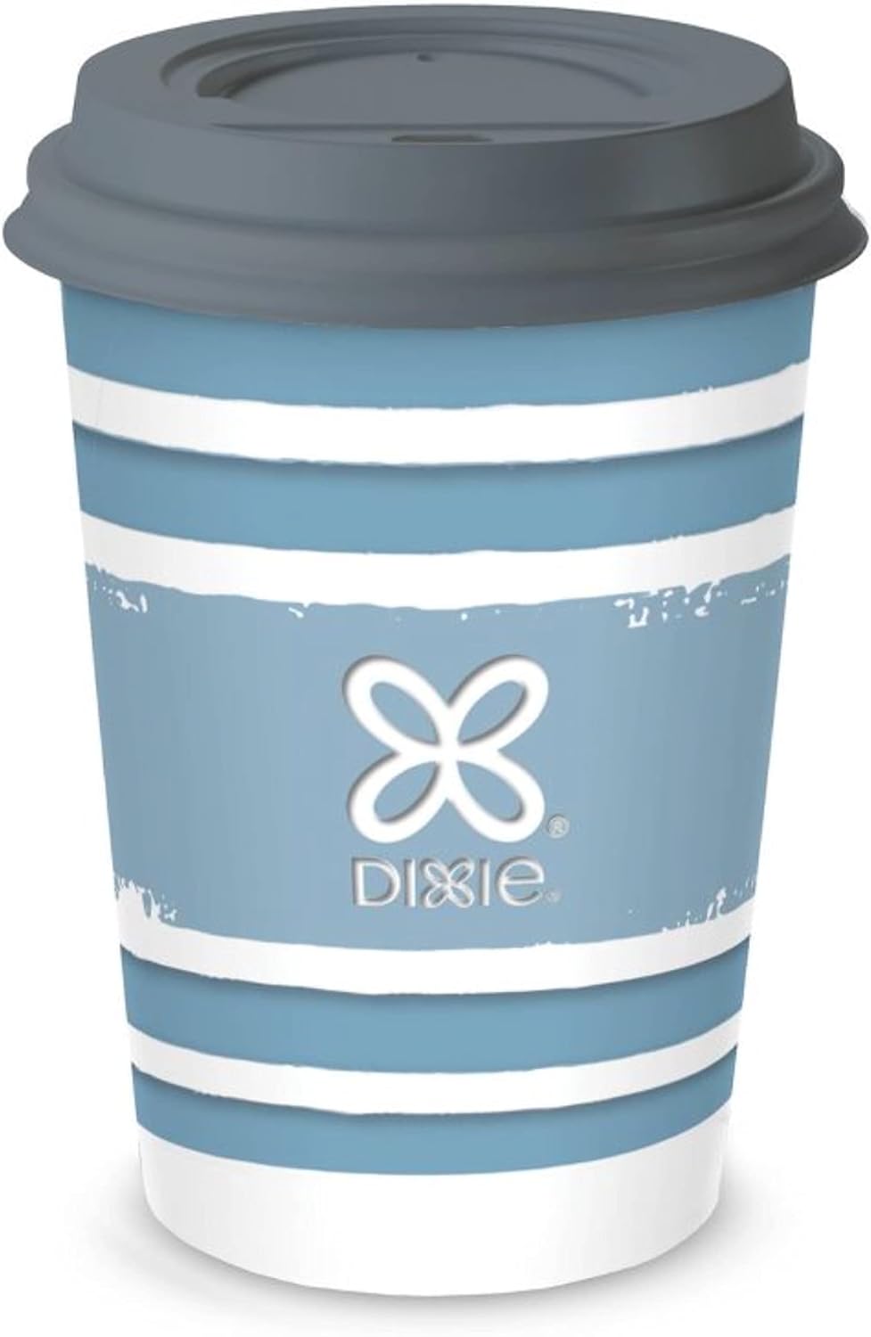 Straws and Dixie To Go Perfectouch 12 oz Paper Coffee Cups, Lids and Drinking/Stirring Sticks Bundle, 26 Count Pack of 2 (12 oz, 52 Cups, 52 Lids, 50 Straws)