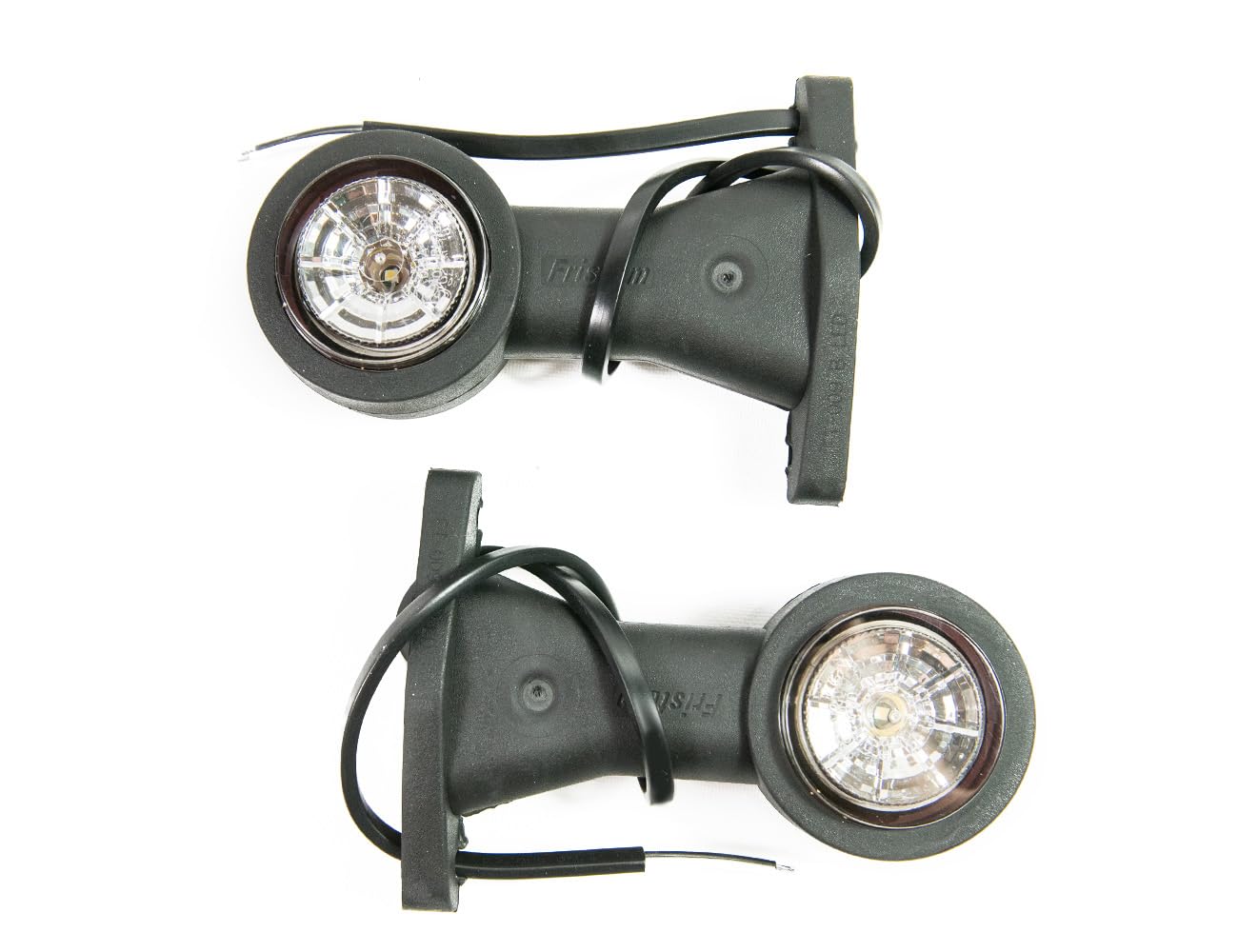 2 x Luz lateral de goma LED 12V 24V con homologación Y luz de posición coche camión caravana KFZ lámpara blanca roja larga