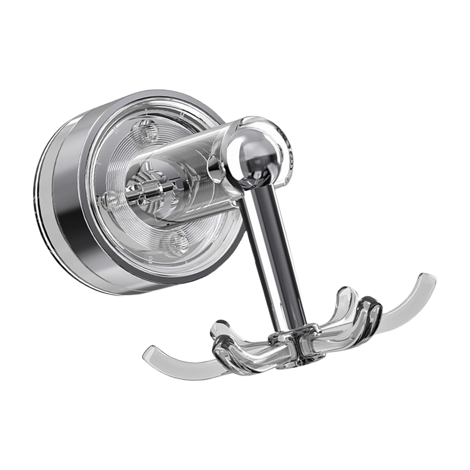 Fentency Translucent Grey Duty 6 Rotating Suction Hook Wall Mounted Kitchen Organizers Smooth Surfaces Suction Hook For Glass Wall Cup