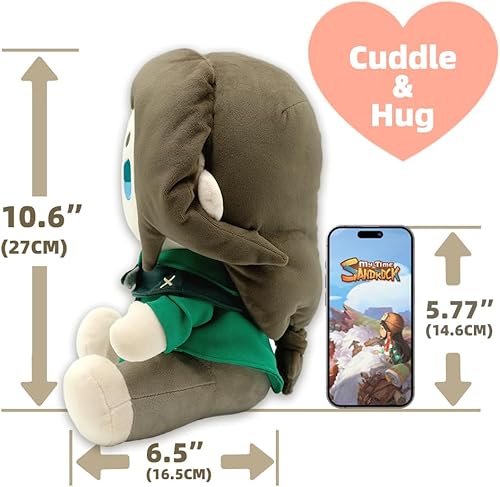 My Time at Sandrock Fang - Juguetes de peluche con trajes extraíbles, producto oficial bellamente diseñado, 10.6 pulgadas de alto