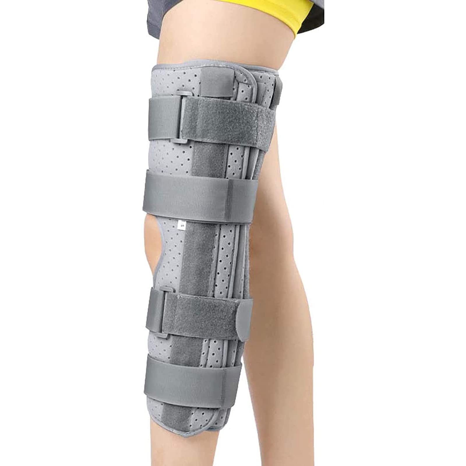 NGDFGR Knee Immobilizer Full Leg Brace Suitable For Knee Post-Pre-Operation & Surgery Recovery Straight Knee Splint Support,S