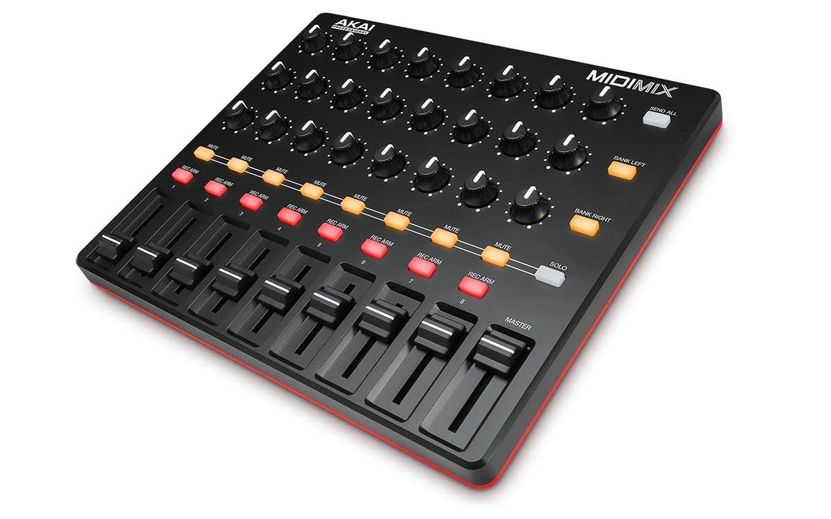 AKAI Professional MidiMix + auriculares HDH40 de M-Audio - Mezclador y controlador MIDI USB con Auriculares de estudio de diseño cerrado para grabación y monitorización en estudio