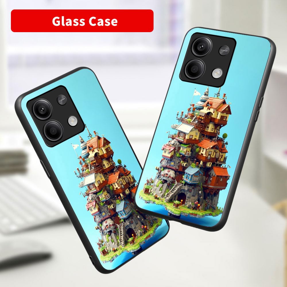 Custodia HAOYE Per Xiaomi Redmi Note 13 Pro+ 5G Con Gatto Bianco – Cover In Vetro Temperato E TPU Morbido