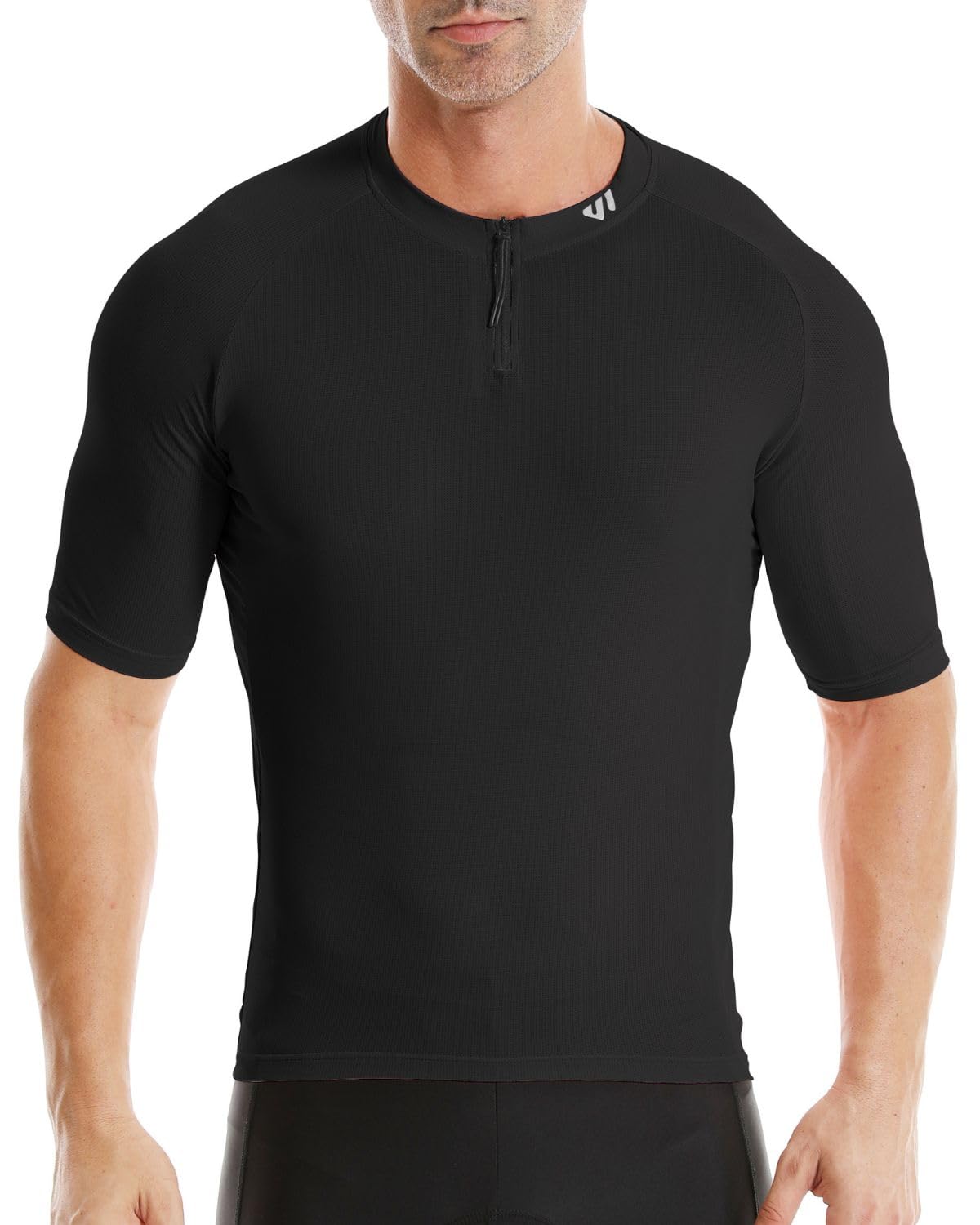 Wulibike Rennrad Trikot Herren Kurzarm, 1/4 Reißverschluss Fahrrad Shirt Mit 3+1 Rückentaschen Fahrradbekleidung