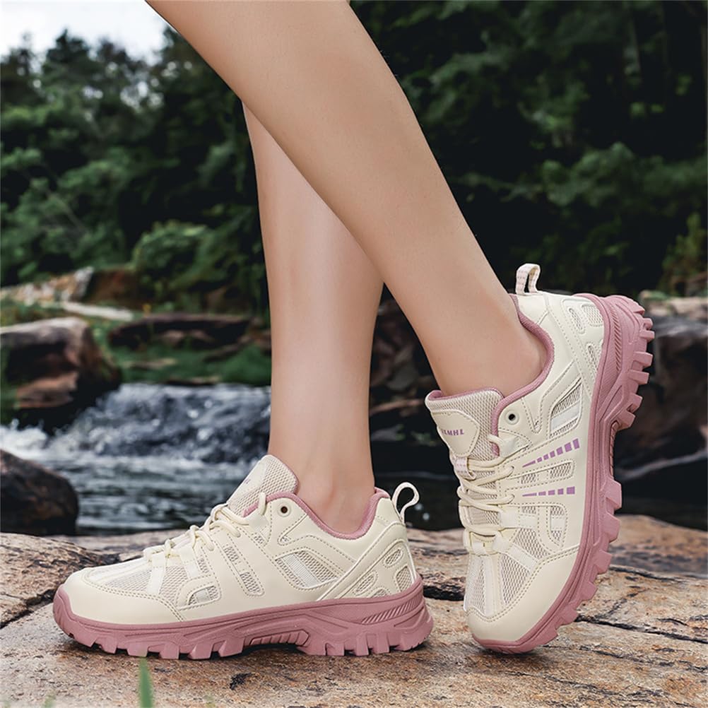 JiuQing Buty trekkingowe męskie damskie niskie na platformie casualowe buty do chodzenia po szlaku