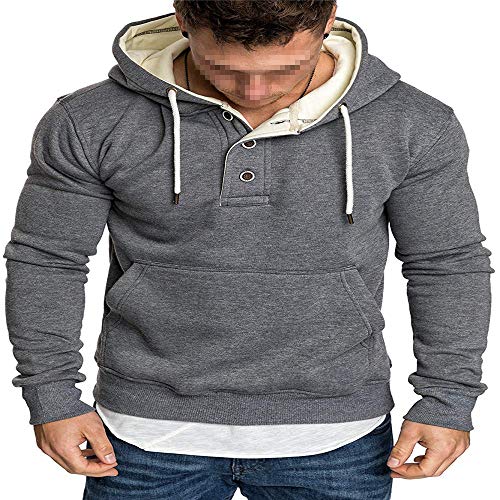 SFYZY Sudaderas con Capucha para Hombre Cosy Chaqueta Deportiva Sudadera con Hoodie Casual Jerséis Top chándales Patchwork Slim Fit Hoodie Cuello Alto Chaqueta