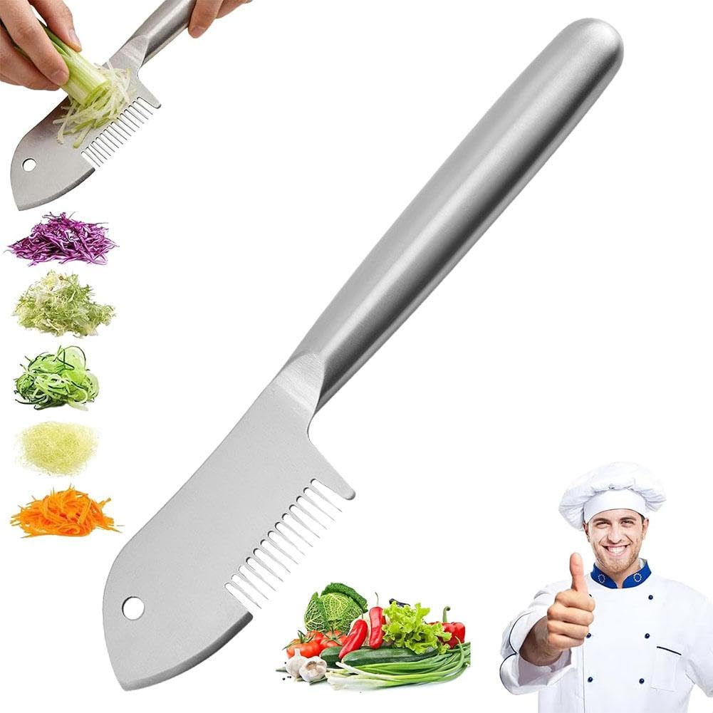 Stainless Steel Multi-Purpose Julienne Peeler,Precision Julienne Blade,Multi-Functional Vegetable Peeler,Vegetable Juliennes Slicer for Fruit, Potatoes,Carrot, Quick & Easy Kitchen Tool