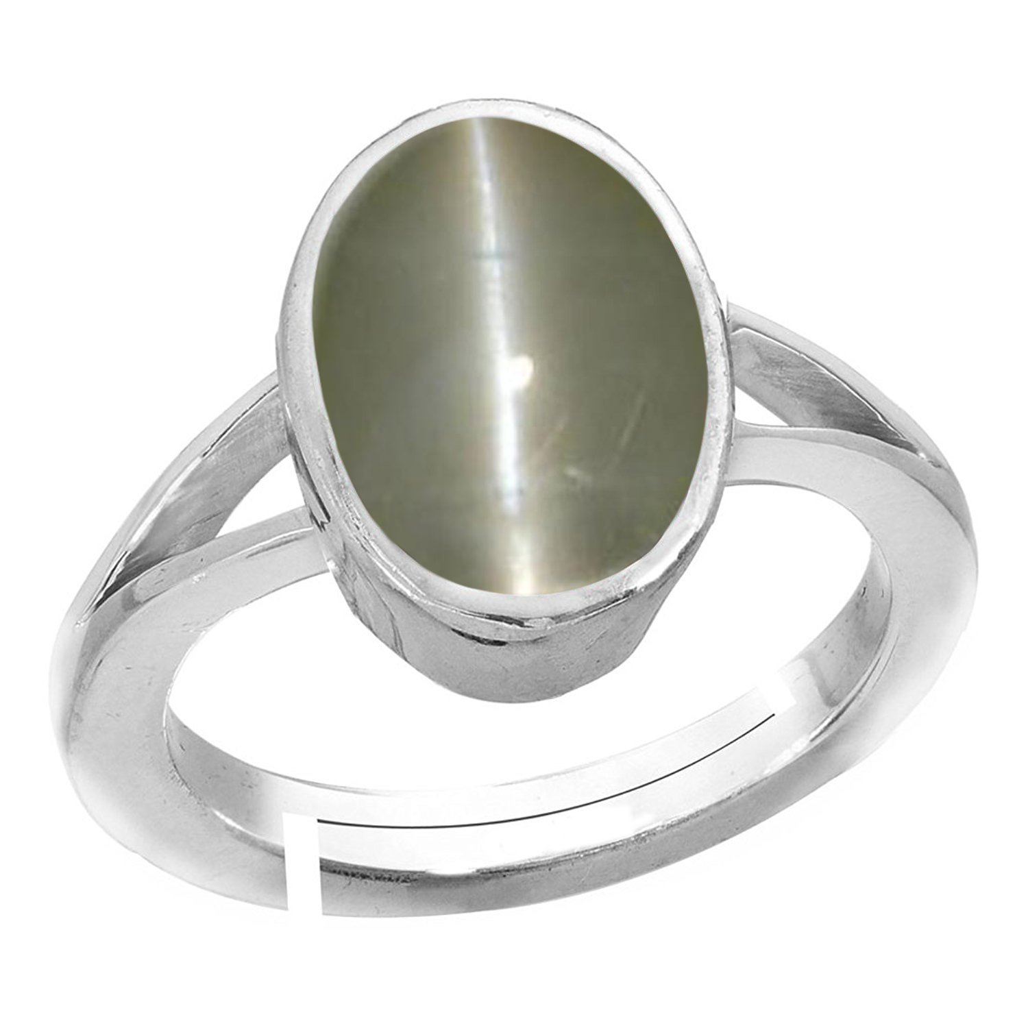 Accurate Traders 7.25 Ratti Lehsunia Stone Silver Adjustable Ring (6.6 carats) Original and Certified by GLI Natural Cats Eye Gemstone Chandi Free Size Anguthi Unheated and Untreated for Astrological Purpose for men and women (B07FKXF7MB) Amazon Price History, Amazon Price Tracker