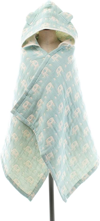 Amazon 日本製 もっちりやわらか 6重ガーゼ バスタオル フード付きタオル ブルー 110cm 55cm ガーゼ 赤ちゃん ベビー タオル タオルケット 出産祝い ベビーギフト ベビー マタニティ ベビー マタニティ 通販