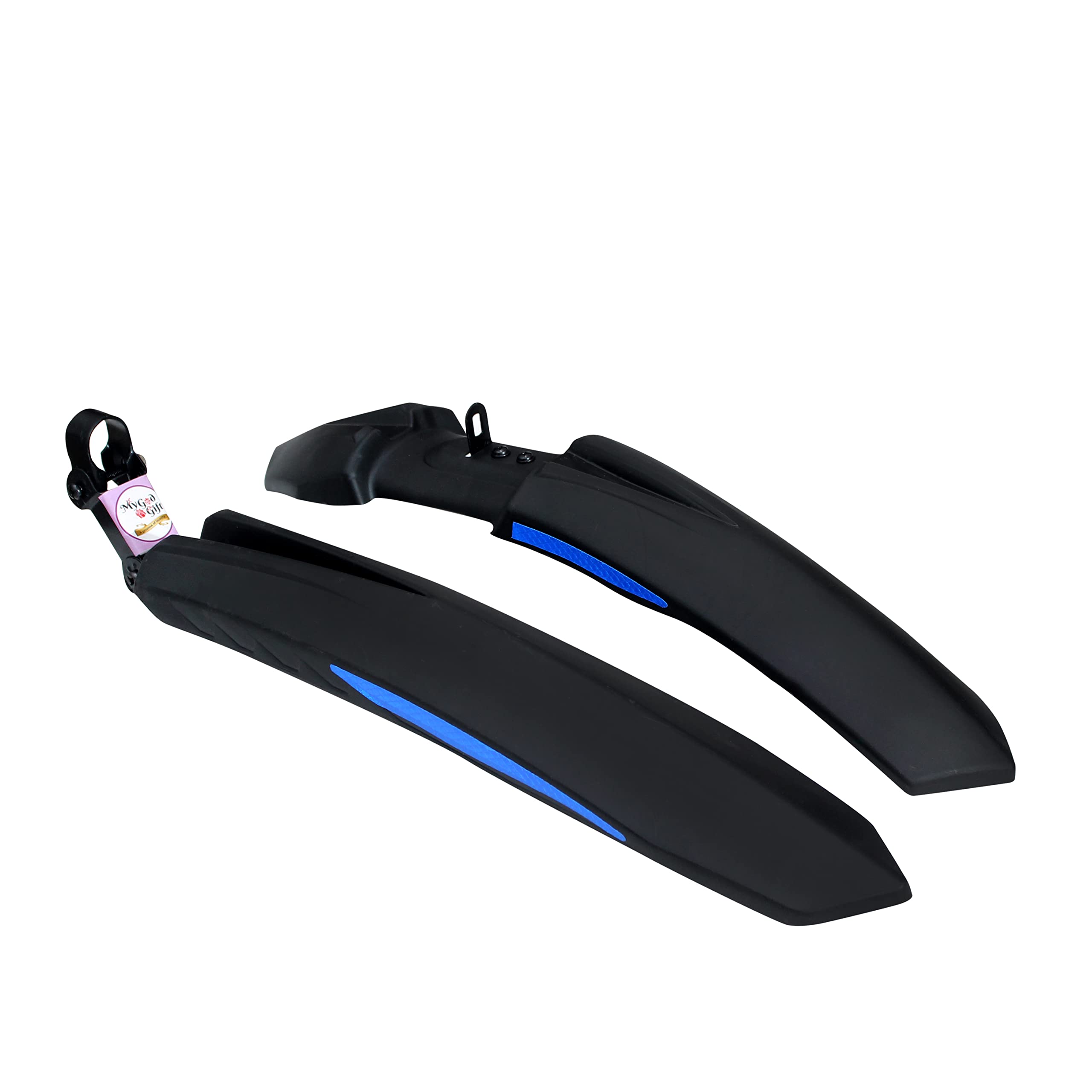 MyGodGift Bicycle Atom Mudguard with Reflective Tape, Black-Blue SPL Iron Clip-on Clip Full Length Front & Rear Fender (Black, Blue) (B0BKTQJBZ4) Amazon Price History, Amazon Price Tracker