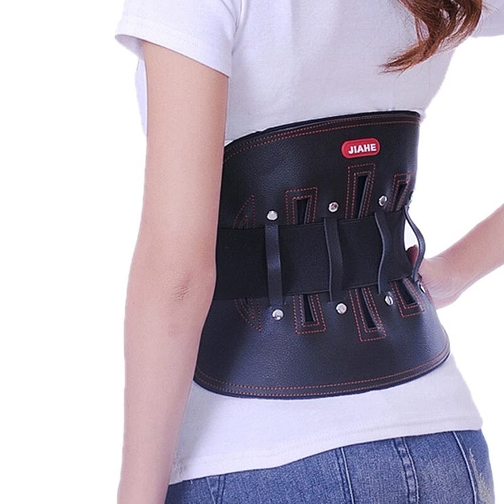 Ceinture Lombaire en Cuir, Soutien du Bas du Dos - for Homme et Femme, Traitement de la hernie discale et soulagement de la Douleur, Travail/Gym (Size : XXL)