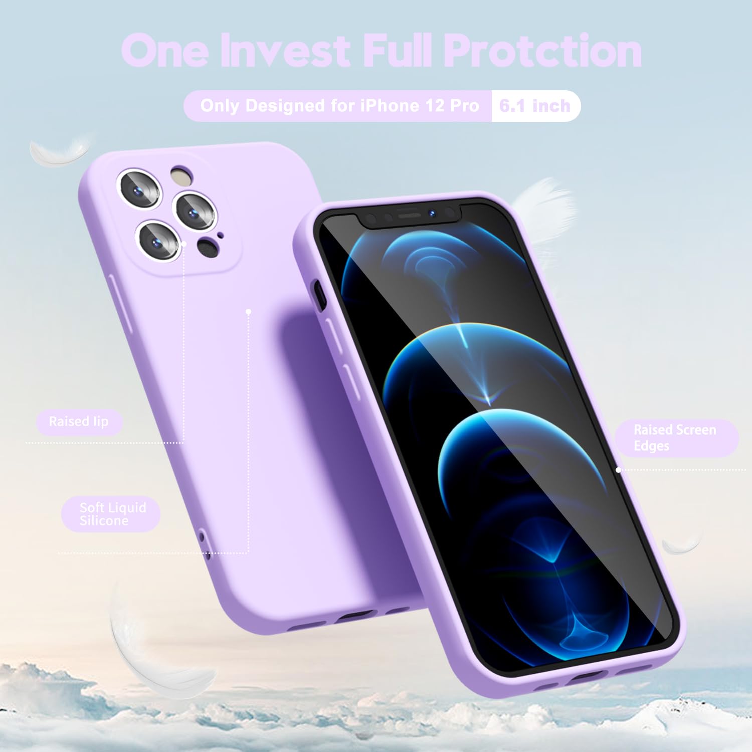 oakxco for iPhone 16 Pro Max Case Liquid Silicone, Soft Rubber Gel Elegant Aesthetic Basic Simple Cover, Cute Thin Slim TPU Matte Solid Color Plain Smooth Case for Women Girl, Light Pink — view 1136