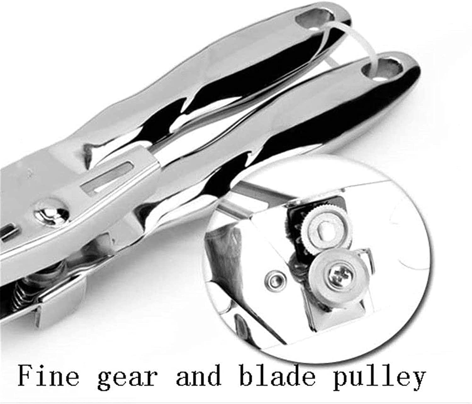 Apriscatole, apriscatole manuale 3 in 1 bordo liscio, apribottiglie impugnature ergonomiche antiscivolo, apriscatole leggero in acciaio inossidabile con lama affilata resistente per l'artrite degli