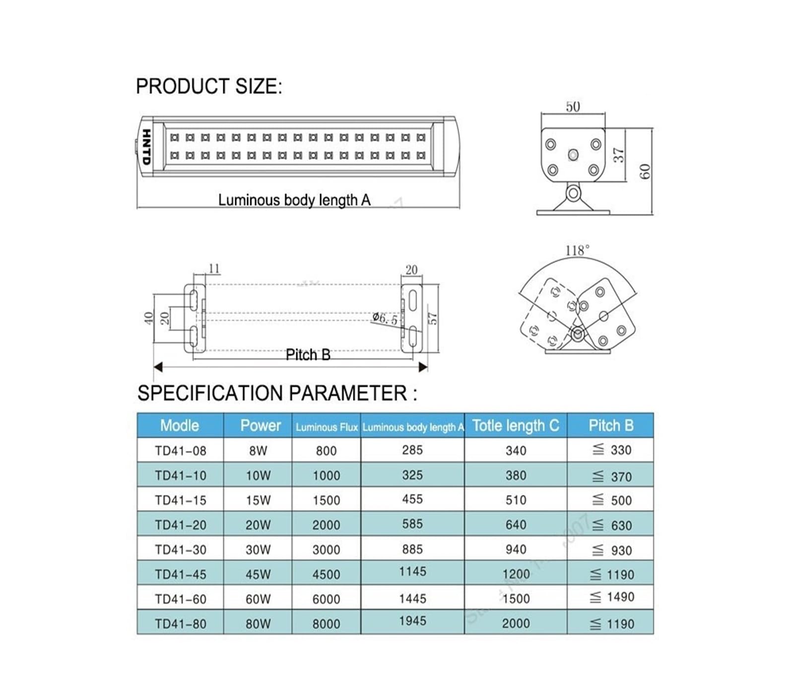 15 W DC 24 V AC 220 LED Metalowa lampa panelowa do obrabiarek CNC Wodoodporna robocza IP67 Wysoka jasność(220V)