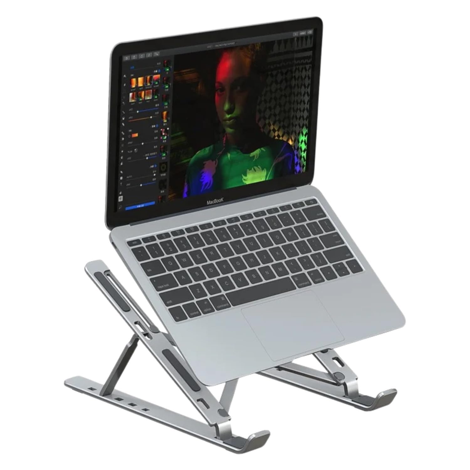 FERMOR Laptop Stand Aluminium Portable Desktop Adjustment Vertical Support Laptop Stand with USB Cooling Tablet PC Holder Height Adjustable Laptop (B0CVL1Y1KX) Amazon Price History, Amazon Price Tracker
