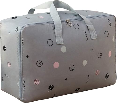 Bolsa de almacenamiento reutilizable con asas resistentes y cremallera, ropa extra grande resistente para debajo de la cama, organizador de