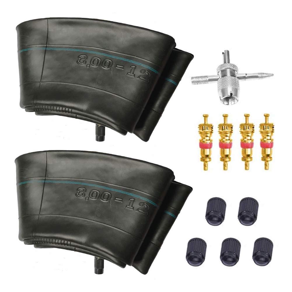 SOOGE (2 pack) 3.0-12 Inner Tube for 90cc 110cc 125cc Pit Dirt Bike Honda Crf50 Xr50 Crf70 Xr70 Kawasaki Klx 110 Suzuki Drz 110 Yamaha Ttr 90 12 inch Inner tube