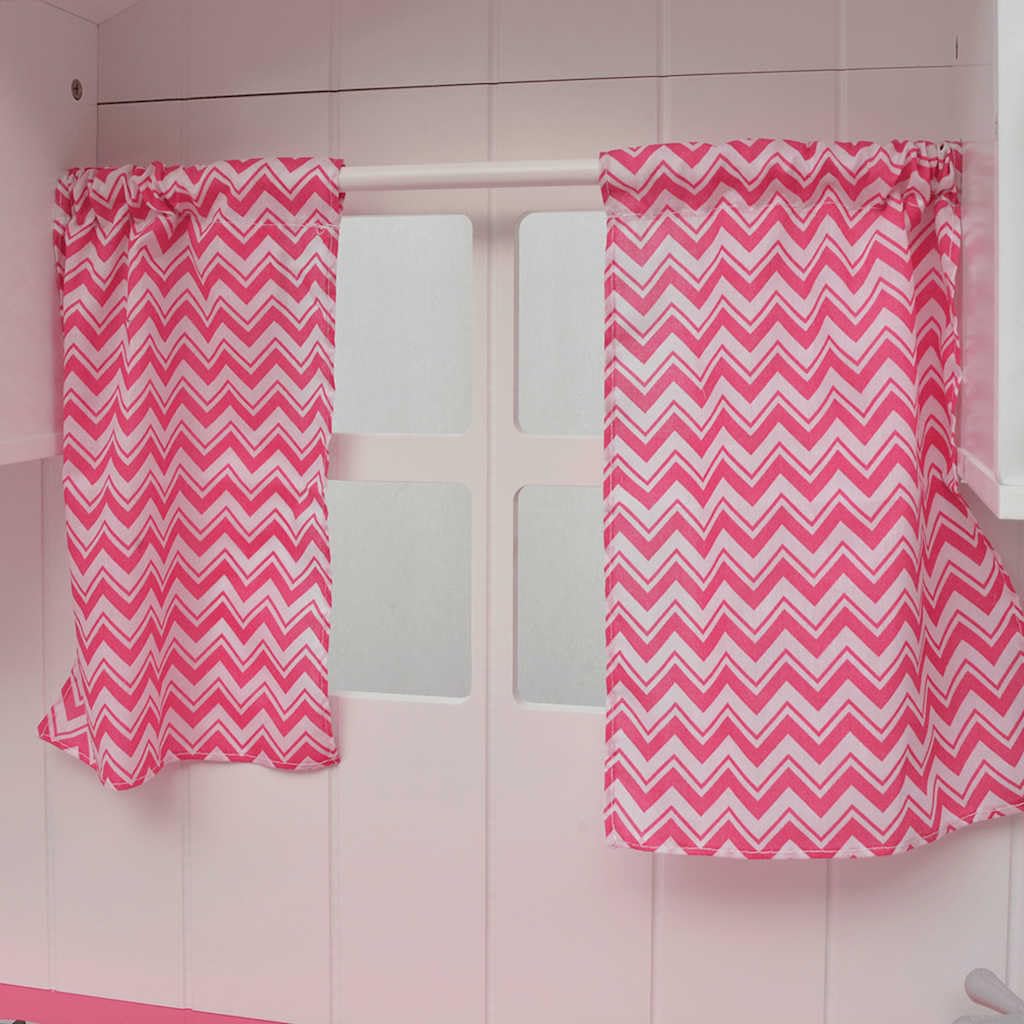 Spielzeugküche Holz 82x30x100 cm Rosa Weiß Kinderküche mit Herd Spüle Backofen Zubehör Rollenspiel für Mädchen und Jungen im Kinderzimmer Garten oder Outdoor geeignet