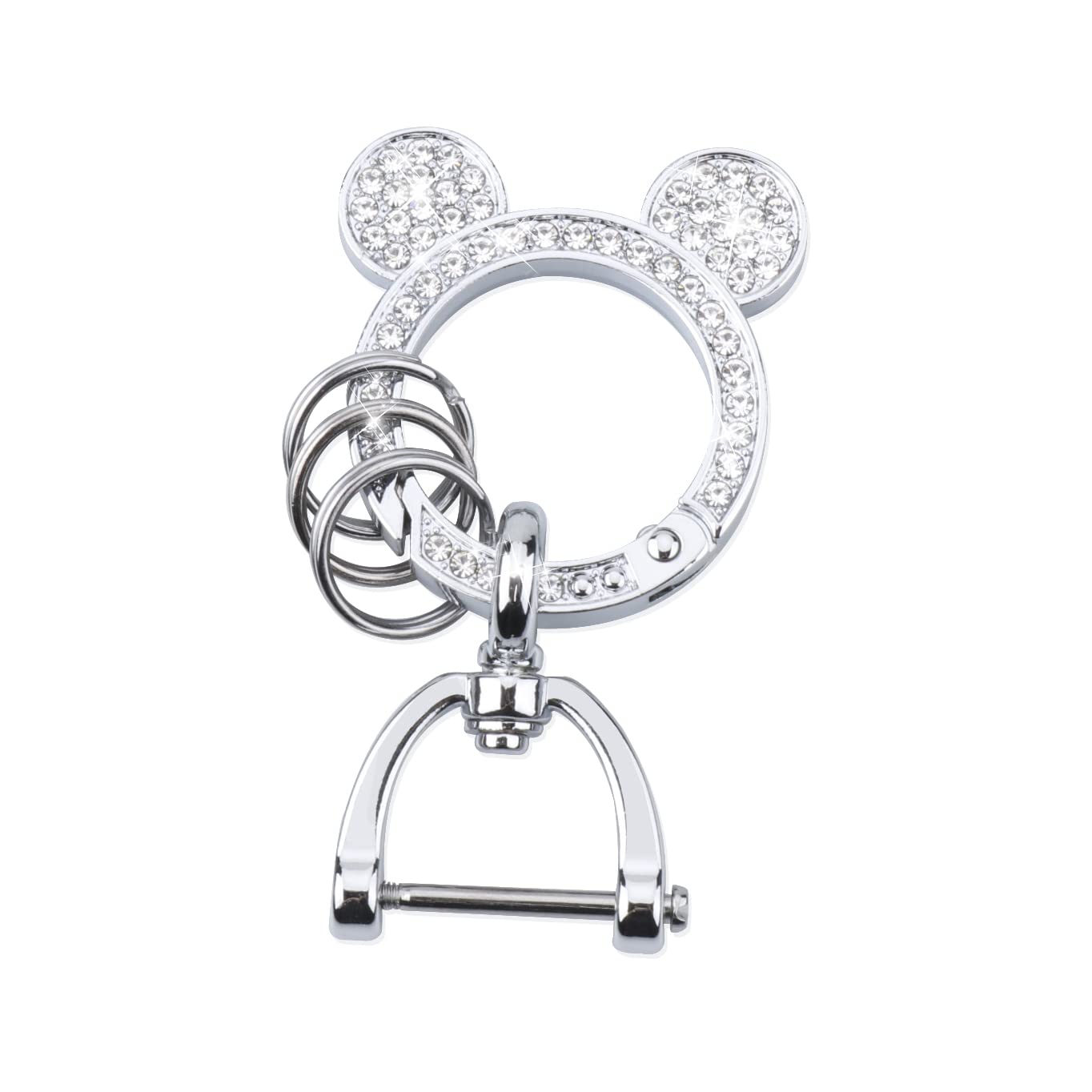 Crystal Rhinestone Keychain for Women, Cute Keychains Accessories for Girls, Bling Universal Key Chain Ring Clips for Car Keys,Key Holder for Keychain Micke