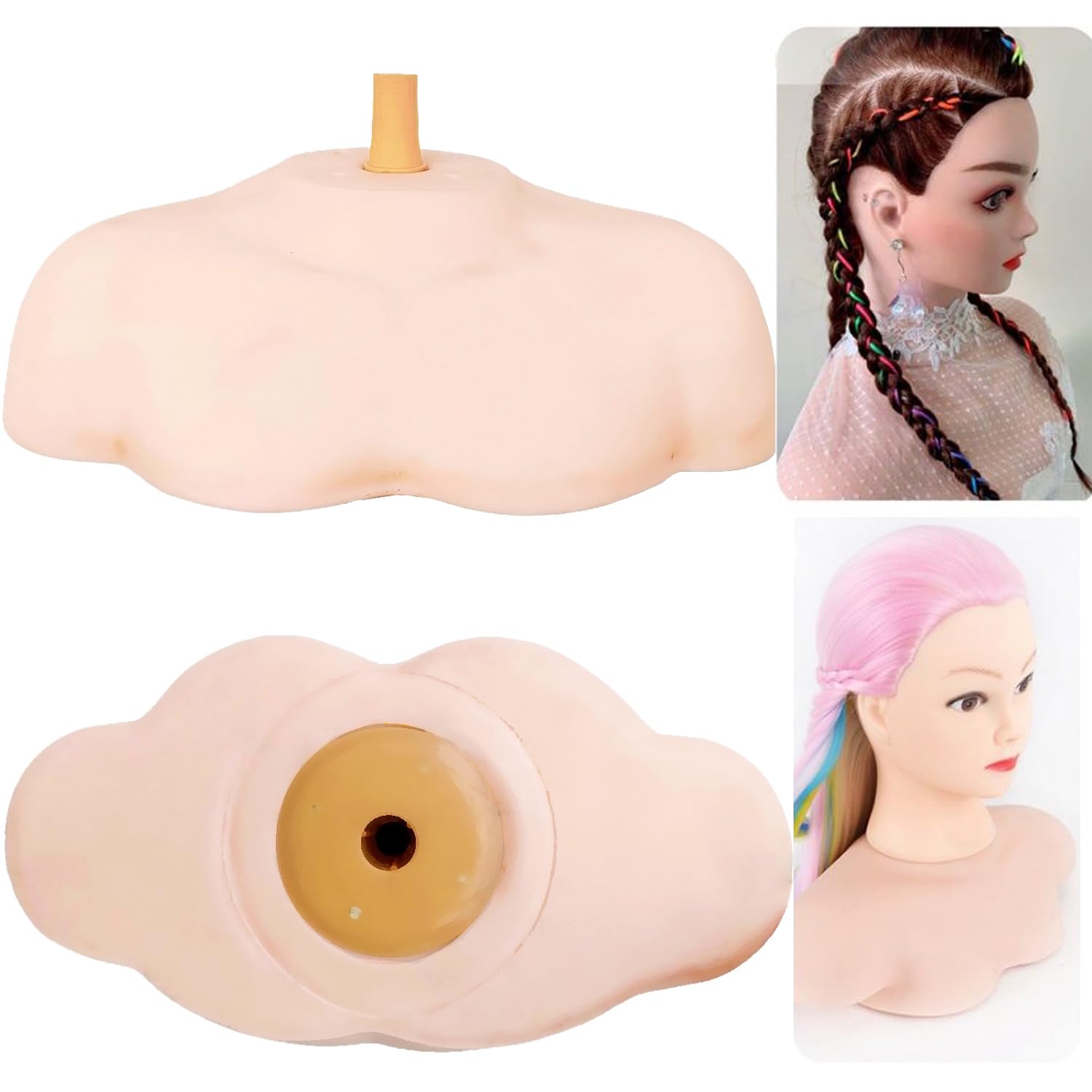 Ruilong Wig Stand Dummy shoulder model Mannequin Head Stand, Wig Head support Holder for Cosmetology Hairdressing Training at Home and Salon Use,shoulder model (Large shoulder)