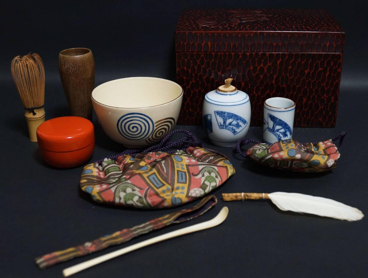 茶道具 茶箱 鎌倉彫 菊桐