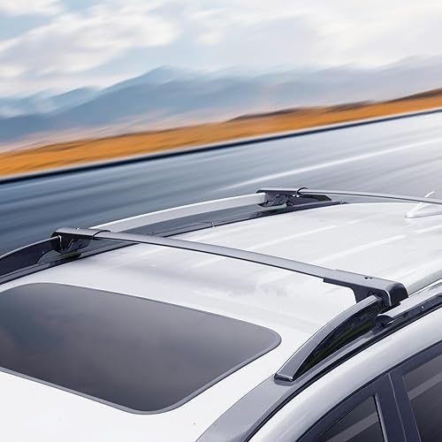 Miniatura 8 de VEVOR Barras transversales para portaequipajes de techo, aptas para Subaru Forester 2014-2022 con rieles laterales elevados, capacidad de carga de