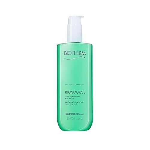 Biotherm Biosource Leche purificadora y desmaquillante, para piel normalmixta, 13.52 onzas