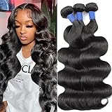 DAYRISE Body Wave Bundles Human Hair 20 22 24 inch Human Hair Bundles 10A 100% Unprocessed Brazilian Virgin Hair Body Wave 3 Bundles Human Hair Natural Color Soft