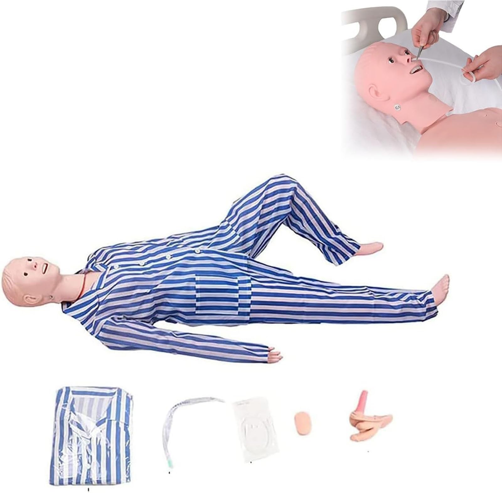 Wielofunkcyjny ludzki manekin do opieki nad pacjentem Realistyczny symulator Manekin męski Ludzki model anatomiczny Pełny rozmiar ciała dla studentów Edukacja Nauczanie umiejętności szkolenia medyczne