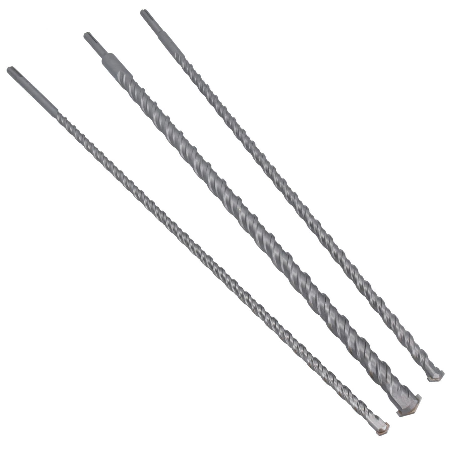 AB Tools-Maypole Long SDS Plus Drills 600mm Masonry Drills 12mm, 16mm & 24mm TE698