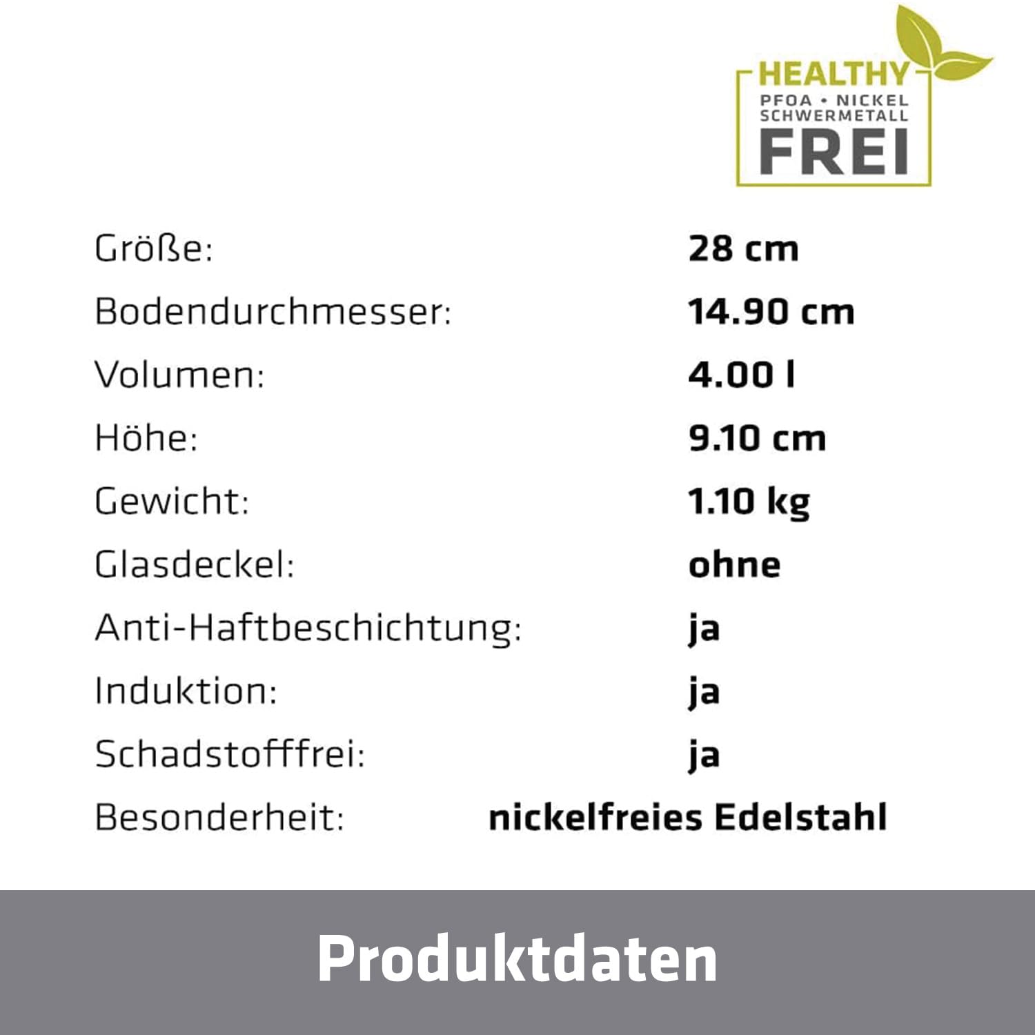 Berndes Stielwok Injoy Special Edition – Wokpfanne aus Edelstahl, Wok für Induktion, beschichtet, 28 cm