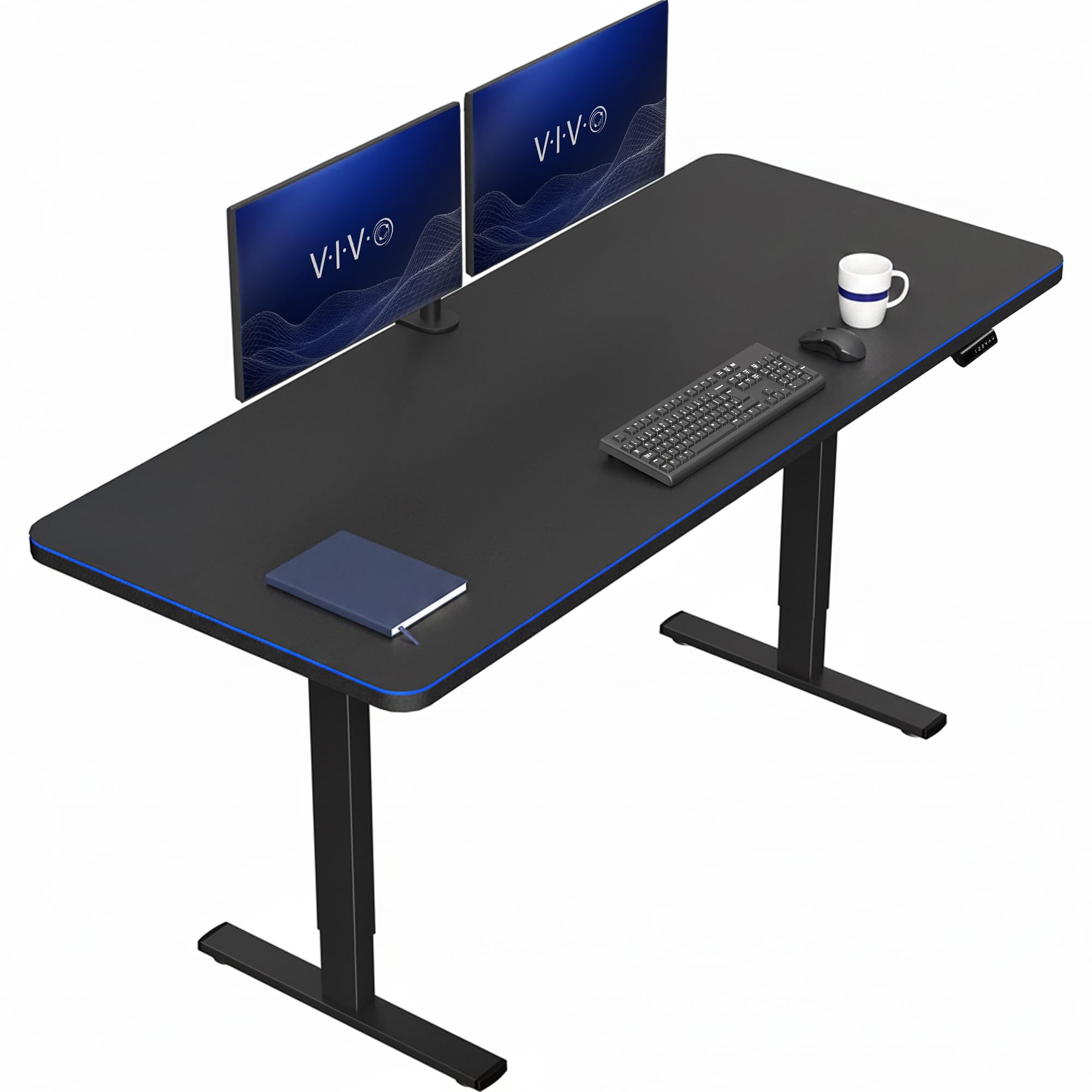 VIVO Black 71 x 30 in Standing Desk, DESK-KIT-1B7BP