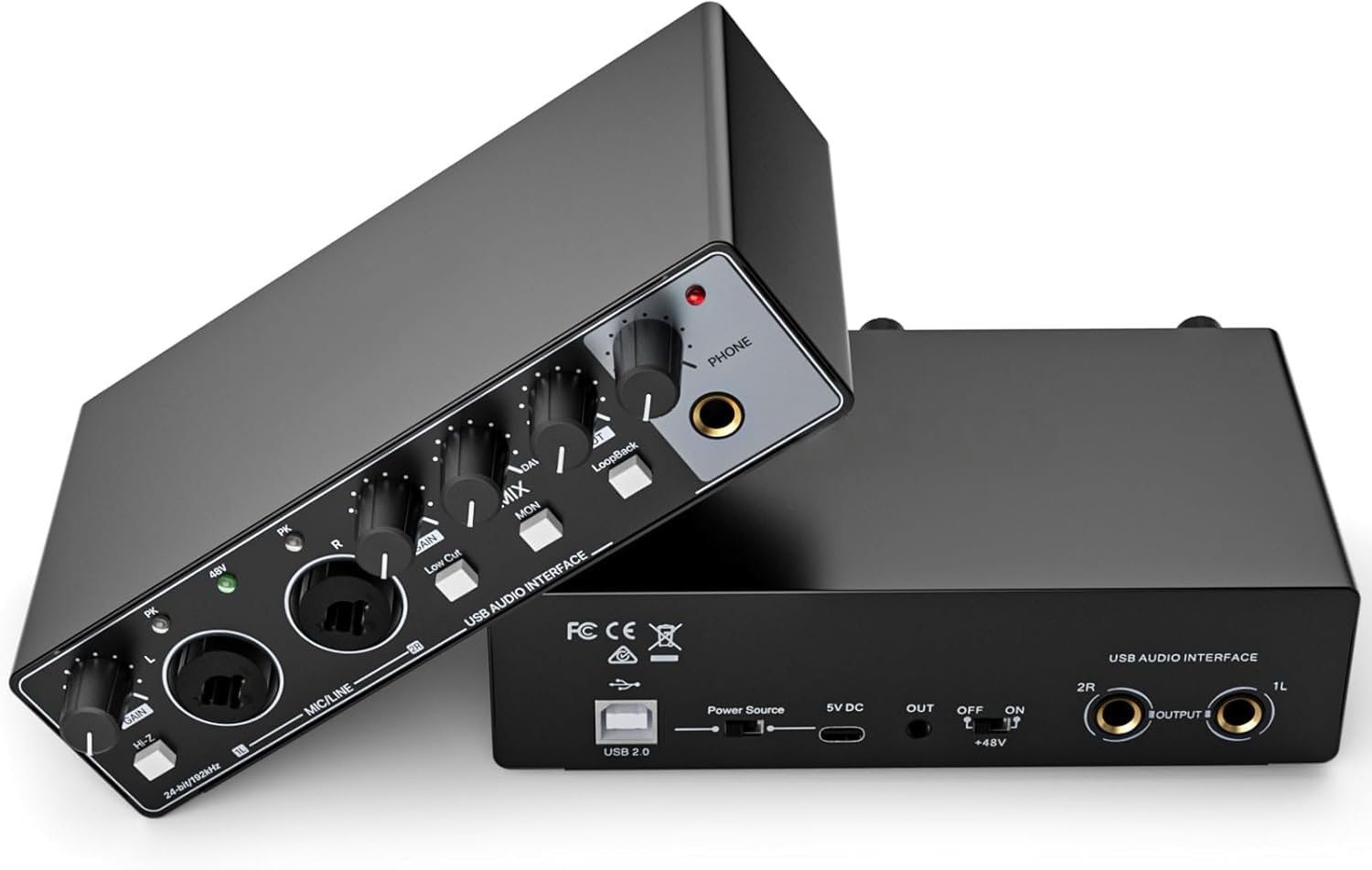 Amazon | USBオーディオインターフェース 2in 2out（24Bit/192kH）PC